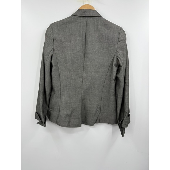 Rebecca Taylor Blazer Womens 6 Gray Bow Pocket Lined Tailored‎ Office Jacket - Picture 5 of 8